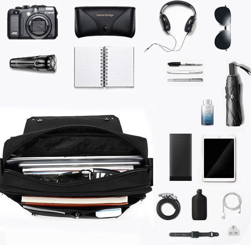 Arctic Hunter crossbody taška cez rameno Abdón Čierny 9L