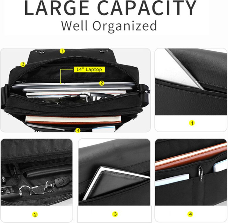 Arctic Hunter crossbody taška cez rameno Abdón Čierny 9L