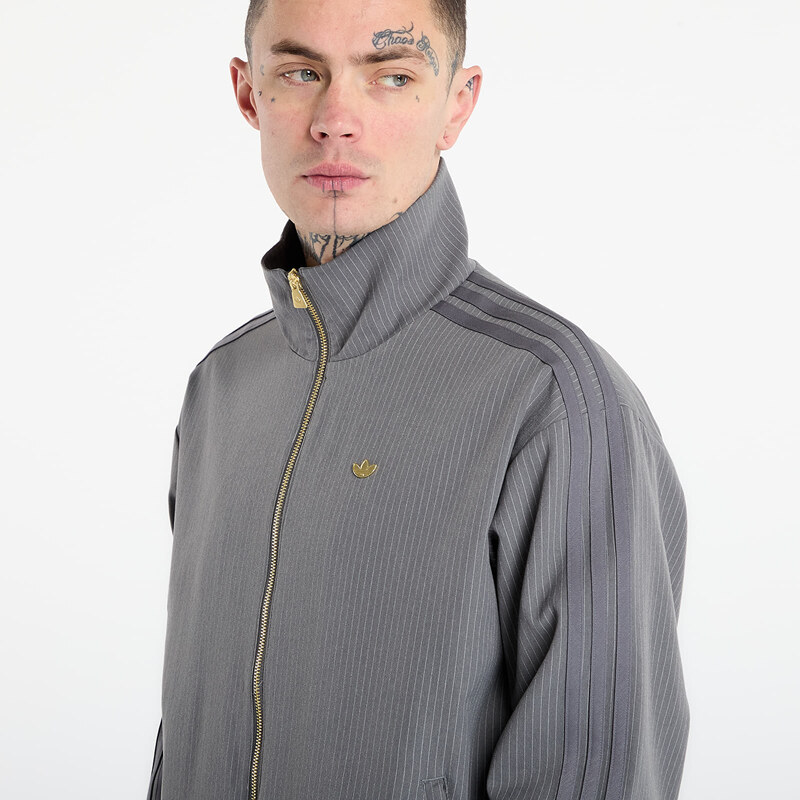 adidas Originals Mikina adidas Firebird Loose Pinstripes Track Top Grey Four XL