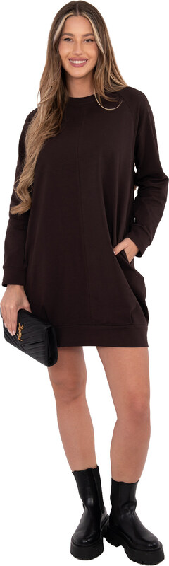 FPrice Šaty RV TU 5184.93P tmavo hnedá