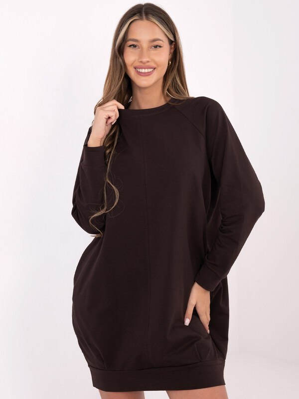 FPrice Šaty RV TU 5184.93P tmavo hnedá