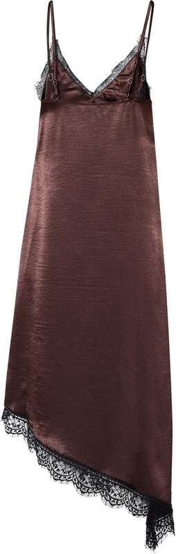 SISTERS POINT Šaty 'ELLEN' tmavohnedá / čierna