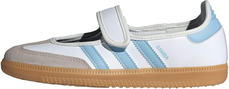 ADIDAS ORIGINALS Baleríny 'Samba' tmavobéžová / svetlomodrá / biela