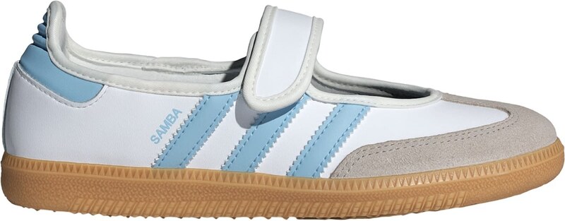 ADIDAS ORIGINALS Baleríny 'Samba' tmavobéžová / svetlomodrá / biela