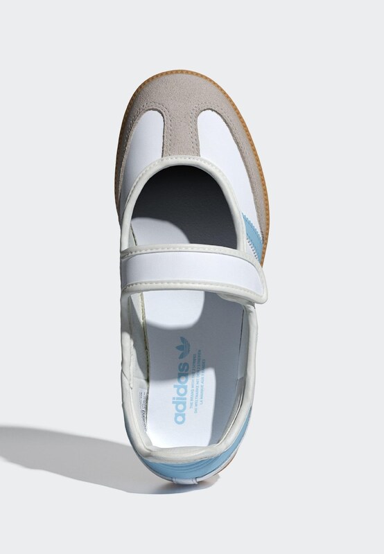 ADIDAS ORIGINALS Baleríny 'Samba' tmavobéžová / svetlomodrá / biela