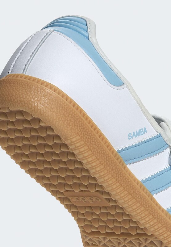 ADIDAS ORIGINALS Baleríny 'Samba' tmavobéžová / svetlomodrá / biela