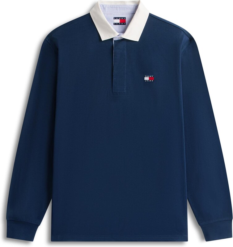 Tommy Jeans Tričko 'ESS' tmavomodrá / biela