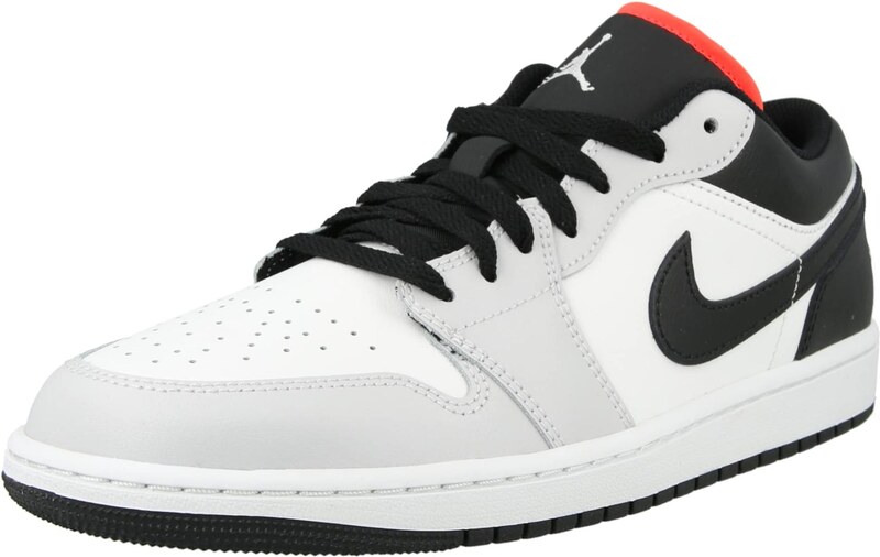 Jordan Nízke tenisky 'Air Jordan 1' sivá / svetlosivá / čierna