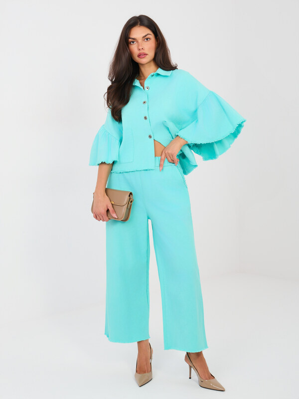 ITALY MODA Dámske rifle Noba tyrkysové