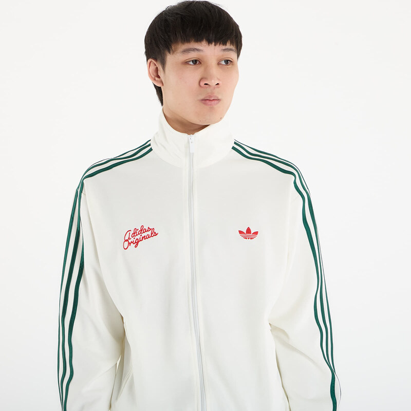 adidas Originals Mikina adidas Firebird Roses Track Top Off White/ Collegiate Green M