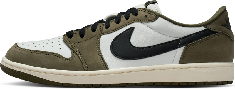 Nike Air Jordan 1 Retro Low 'Medium Olive and Summit White' Men's Shoes - Green