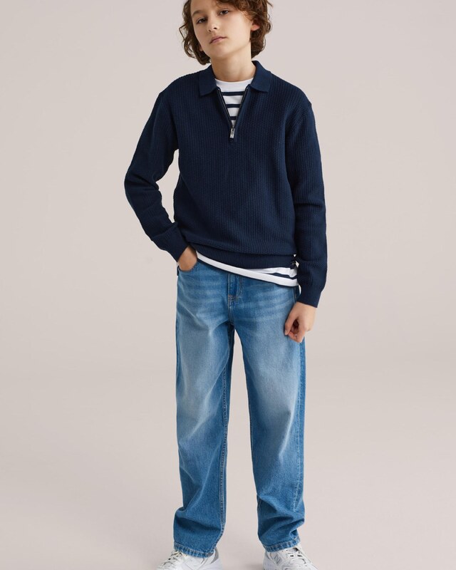 WE Fashion Sveter námornícka modrá