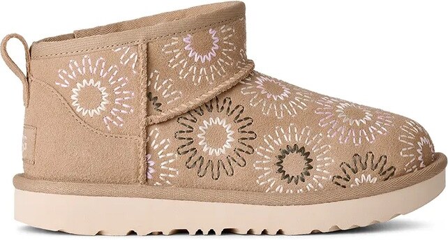 Detské zimné semišové topánky UGG KIDS' CLASSIC ULTRA MINI SUN STITCH