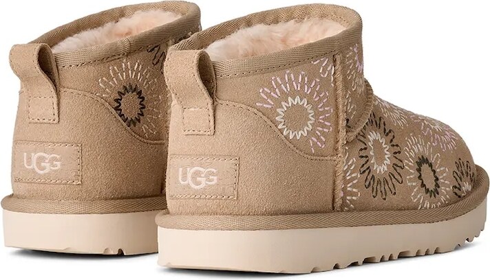Detské zimné semišové topánky UGG KIDS' CLASSIC ULTRA MINI SUN STITCH