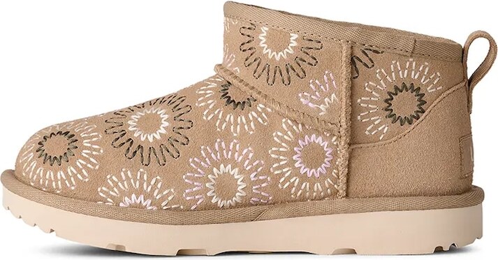 Detské zimné semišové topánky UGG KIDS' CLASSIC ULTRA MINI SUN STITCH