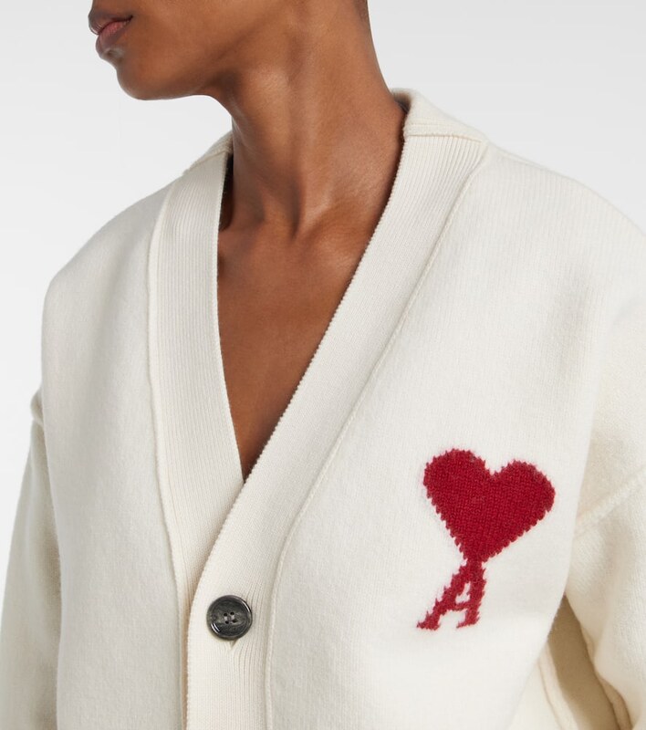 Ami Paris Ami de CÅur virgin wool cardigan