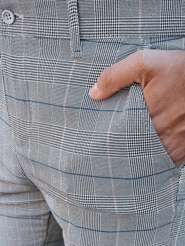 Pánske svetlosivé nohavice FashionStreet UX4407