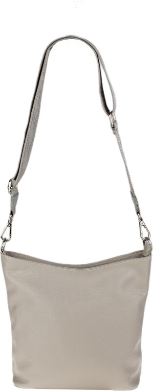 Sivá kožená talianska crossbody kabelka Amalia Grigia Perla II NovaKabelka.sk