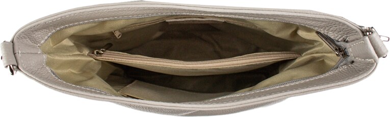 Sivá kožená talianska crossbody kabelka Amalia Grigia Perla II NovaKabelka.sk