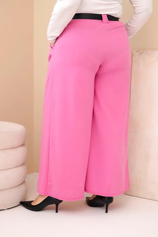 MladaModa Široké oversize nohavice z viskózy model 0054 ružové