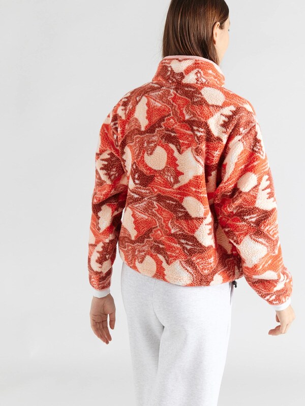 COLUMBIA Športový sveter 'Helvetia II' piesková / tmavooranžová / červená