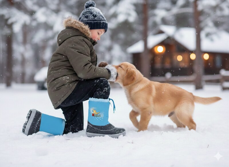 Detské zimné sťahovacie snehule Demar KENNY 2 1502/1532 NF svetlomodré