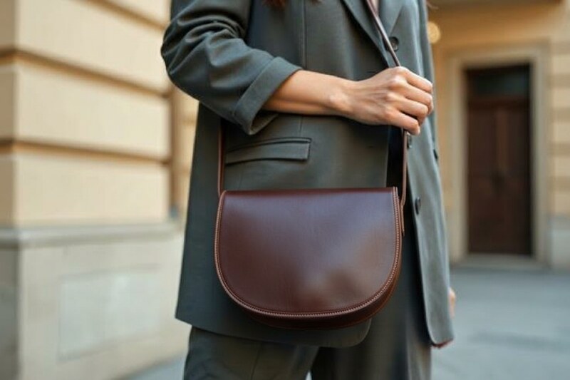 Vera Pelle Kožená crossbody dámska kabelka Enila I Fratelli tmavá hnedá