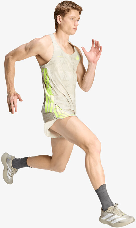adidas Performance Tričko adidas Adizero Labrum Tank Top Sesame/ Solar Yellow M