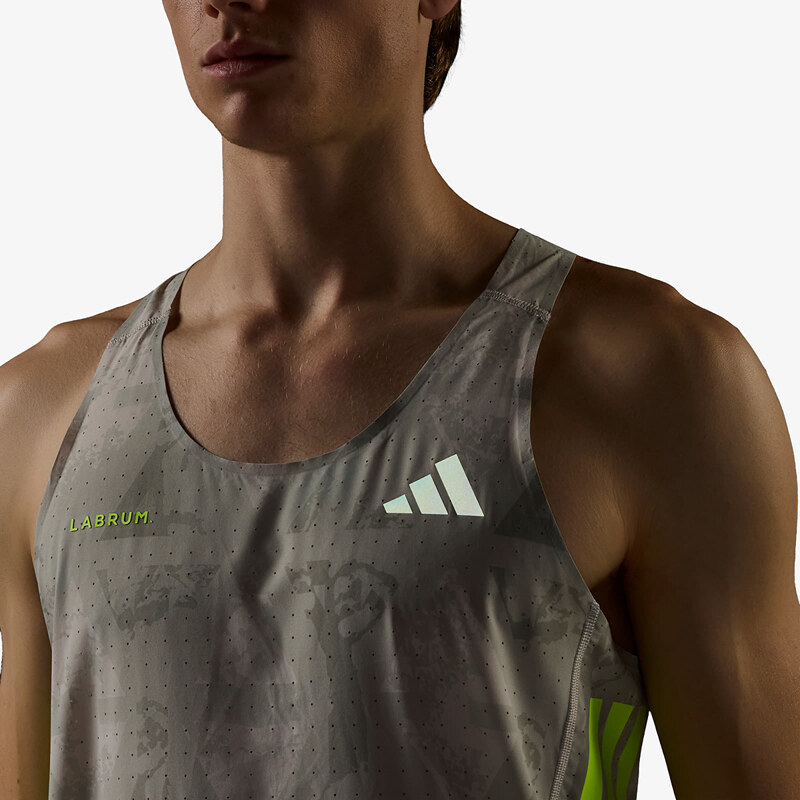 adidas Performance Tričko adidas Adizero Labrum Tank Top Sesame/ Solar Yellow M