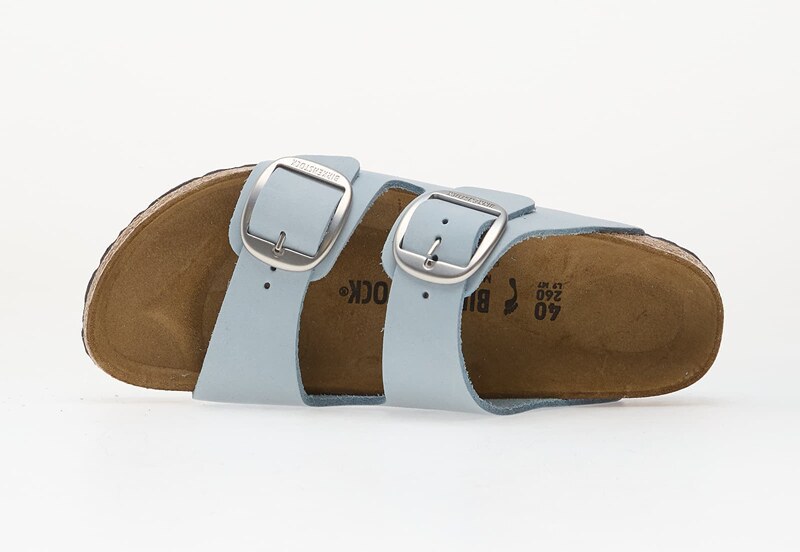 Birkenstock Arizona Big Buckle Nubuck Leather Women Baby Blue