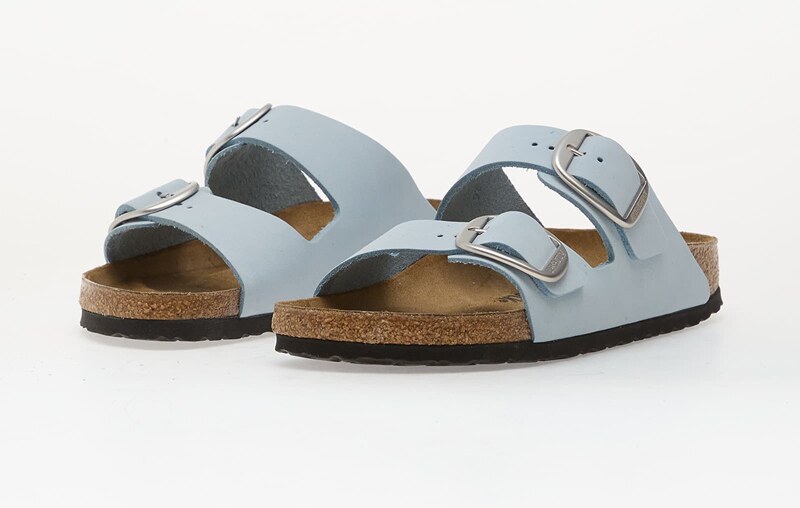 Birkenstock Arizona Big Buckle Nubuck Leather Women Baby Blue