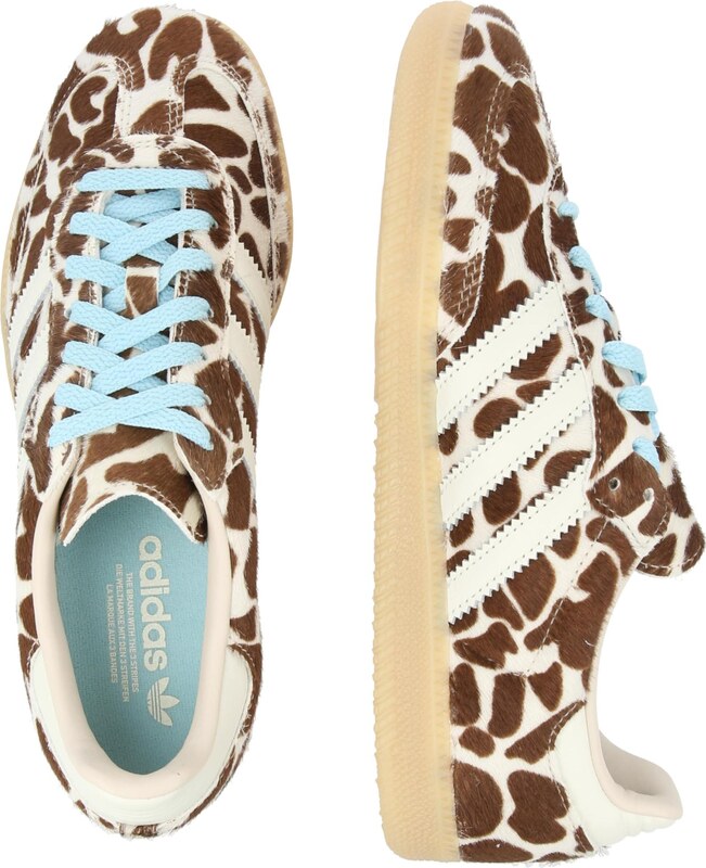 ADIDAS ORIGINALS Nízke tenisky 'SAMBA' svetlobéžová / nebesky modrá / hnedá