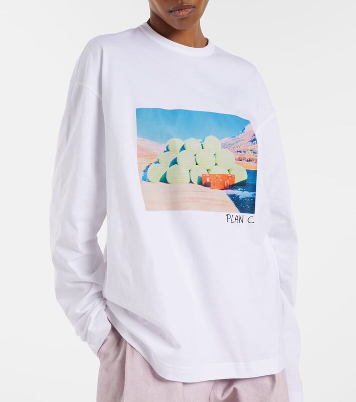 Plan C Printed cotton jersey T-shirt