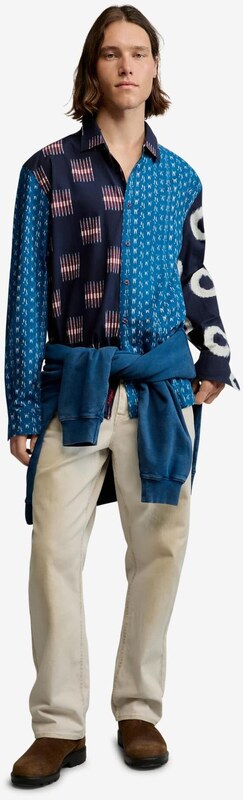 Desigual Košeľa azúrová / tmavomodrá / červená / biela