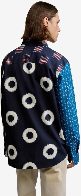 Desigual Košeľa azúrová / tmavomodrá / červená / biela