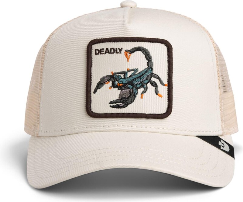 GOORIN Bros. Čiapka 'Deadly Scorpion' svetlosivá / čierna