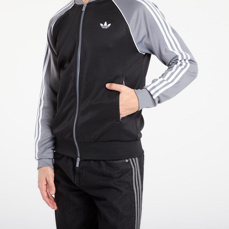 adidas Originals Mikina adidas Sst Track Top Black/ Grey/ White XXL