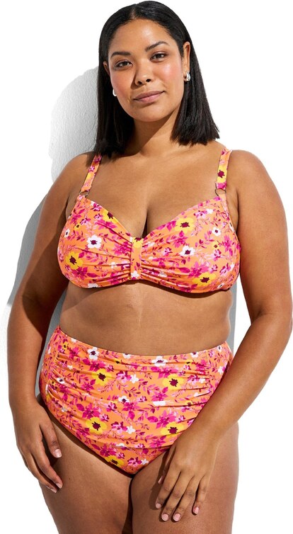 Swim by Zizzi Bikinové nohavičky hnedá / žltá / oranžová / ružová / biela