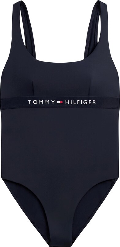 Tommy Hilfiger Underwear Jednodielne plavky tmavomodrá / ohnivo červená / biela