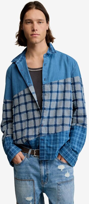 Desigual Košeľa svetlomodrá / tmavomodrá / biela