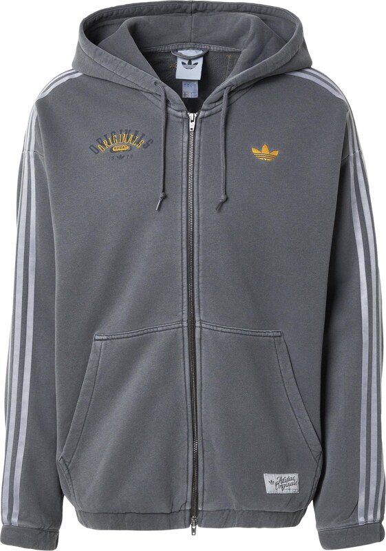 ADIDAS ORIGINALS Tepláková bunda karí / čadičová / svetlosivá / tmavosivá