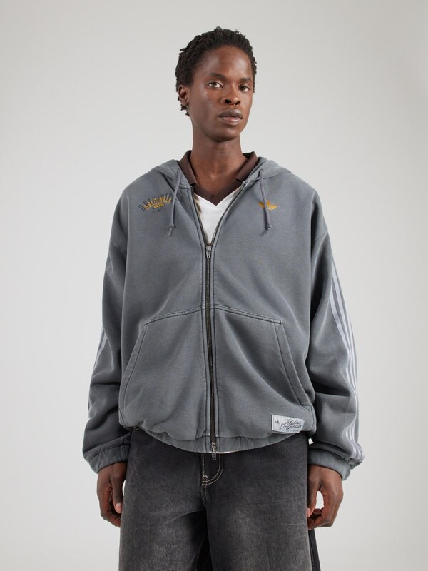 ADIDAS ORIGINALS Tepláková bunda karí / čadičová / svetlosivá / tmavosivá