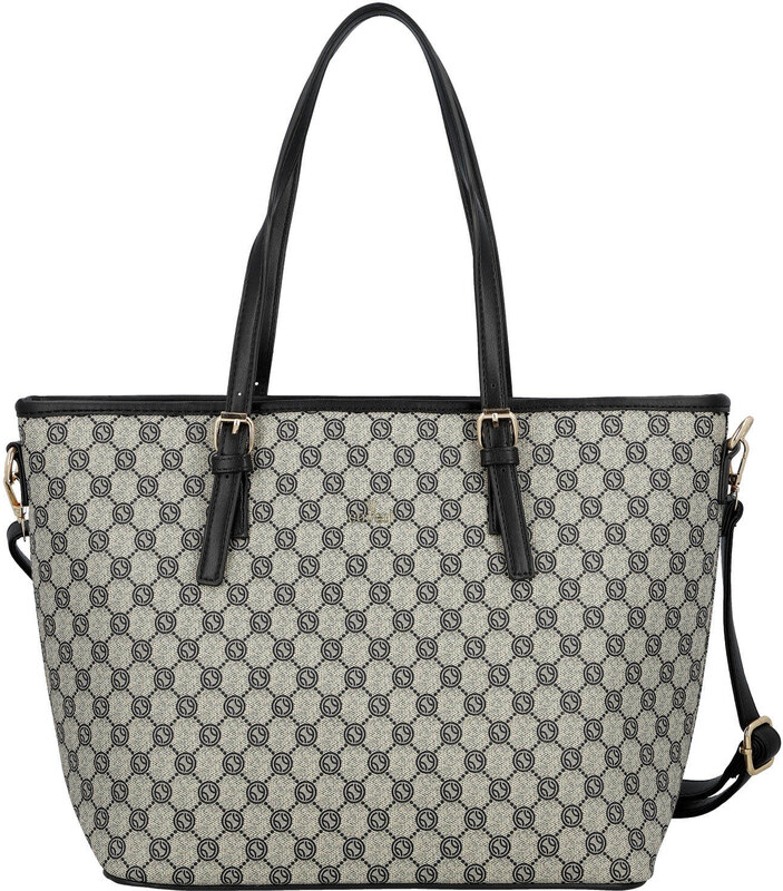 Coveri Trendy dámska koženková kabelka na rameno Elina, čiernobiela