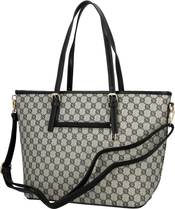 Coveri Trendy dámska koženková kabelka na rameno Elina, čiernobiela