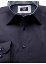 Willsoor Pánska slim fit košeľa London (všetky výšky) 8378 vo tmavo modré farbe