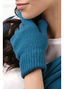 Kamea Tmavotyrkysové dámske rukavice na zimu 01, Farba tmavotyrkysová