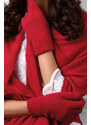Kamea Červené dámske rukavice na zimu 01, Farba červená