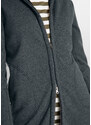 bonprix Mikinová bunda s kožušinou, farba šedá