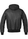 BRANDIT bunda MA1 Sweat Hooded Jacket Čierna