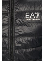 Páperová bunda EA7 Emporio Armani pánska, čierna farba, prechodná